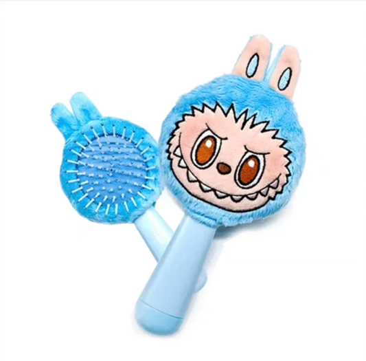 1STLABUBU Pop Mart The Monsters Labubu Lazy Yoga Plush Hair Brush