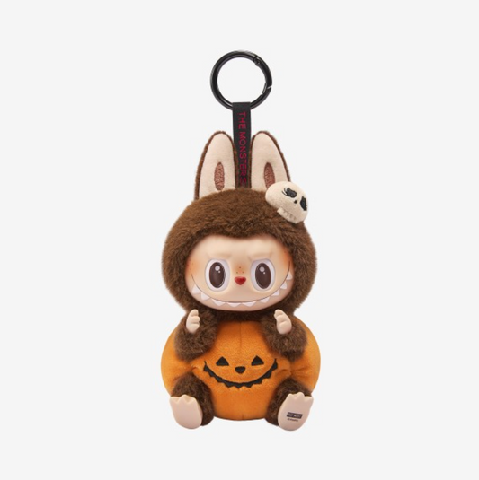 1STLABUBU Pop Mart Labubu Happy Halloween Party Series-Sitting Pumpkin Vinyl Plush Pendant