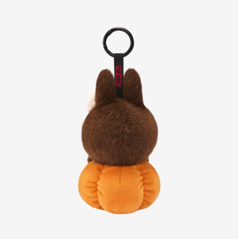 1STLABUBU Pop Mart Labubu Happy Halloween Party Series-Sitting Pumpkin Vinyl Plush Pendant